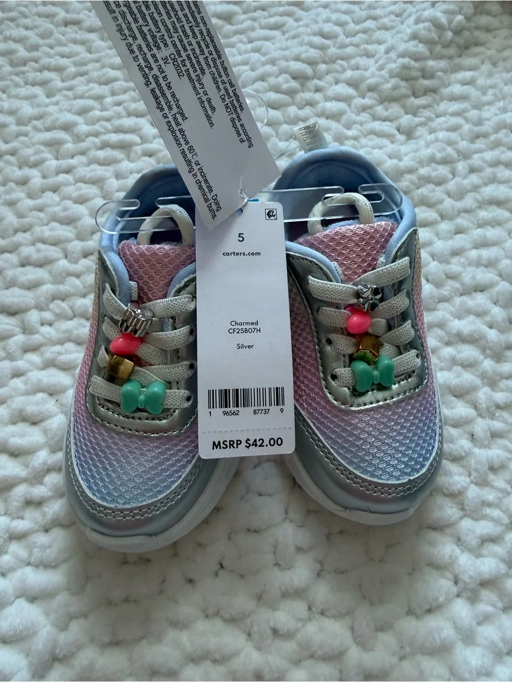 Kids Pastel Gradient Light-Up Sneakers with Charm Accents